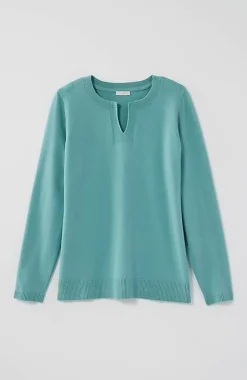 Split-Neck Pullover Sweater | Jjill