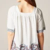 Square-Neck Elbow-Sleeve Top | Jjill