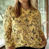 Stenciled Garden Pullover Sweater | Jjill