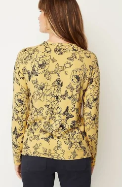 Stenciled Garden Pullover Sweater | Jjill