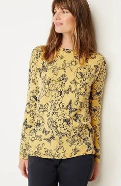 Stenciled Garden Pullover Sweater | Jjill