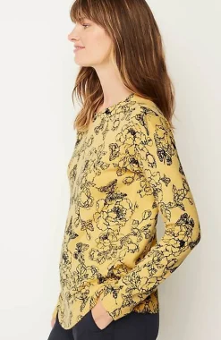 Stenciled Garden Pullover Sweater | Jjill