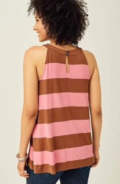 Striped A-Line Halter Top | Jjill
