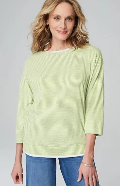 Striped Double-Layer Tee | Jjill