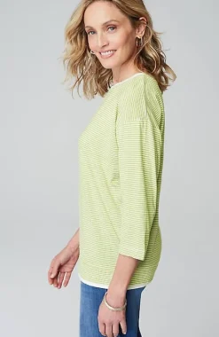 Striped Double-Layer Tee | Jjill