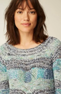 Textured Convertible-Shoulder Sweater | Jjill