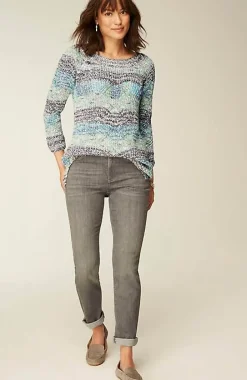 Textured Convertible-Shoulder Sweater | Jjill