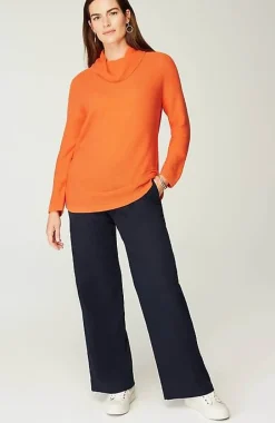 Textured Cowl-Neck Sweater | Jjill