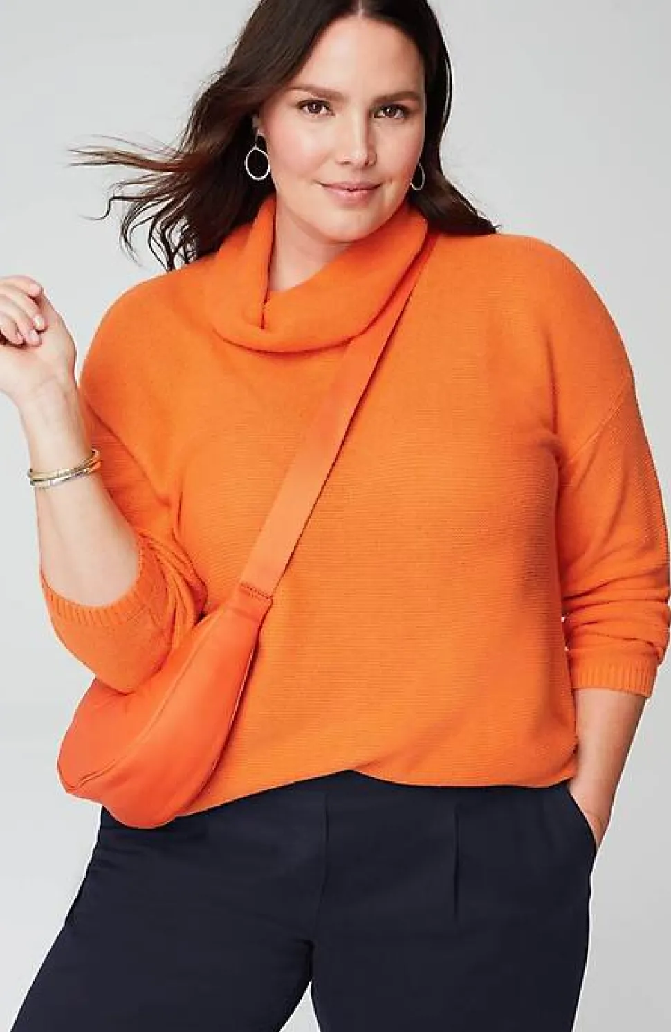 Textured Cowl-Neck Sweater | Jjill