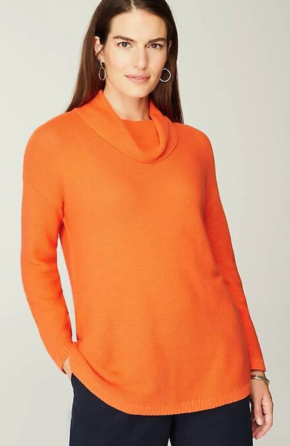 Textured Cowl-Neck Sweater | Jjill