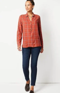 Textured Plaid Popover | Jjill