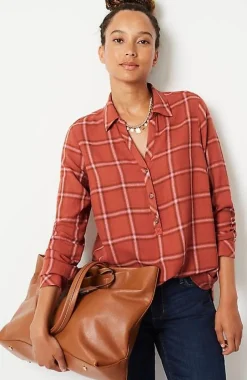 Textured Plaid Popover | Jjill