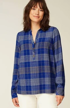 Textured Plaid Popover | Jjill