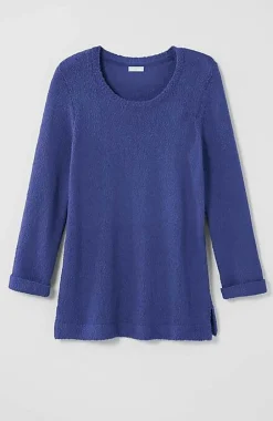 Textured 3/4-Sleeve Pullover Sweater | Jjill