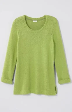 Textured 3/4-Sleeve Pullover Sweater | Jjill