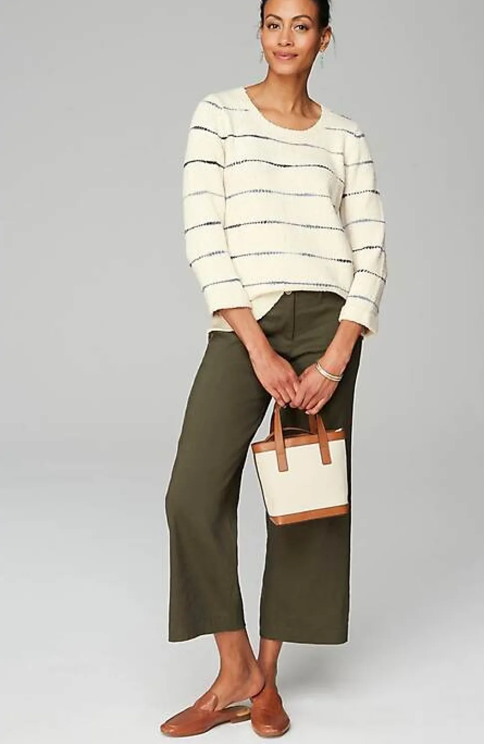 Textured 3/4-Sleeve Pullover Sweater | Jjill