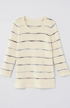 Textured 3/4-Sleeve Pullover Sweater | Jjill