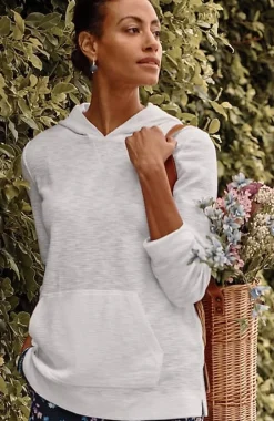 Textured-Cotton Hoodie | Jjill