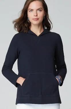Textured-Cotton Hoodie | Jjill