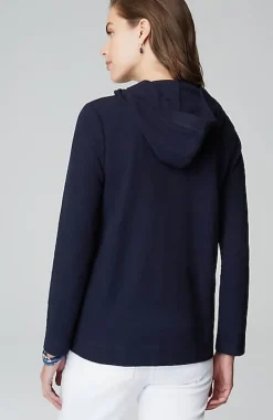 Textured-Cotton Hoodie | Jjill