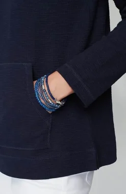 Textured-Cotton Hoodie | Jjill