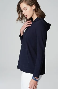 Textured-Cotton Hoodie | Jjill