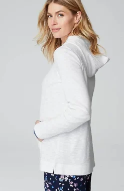 Textured-Cotton Hoodie | Jjill