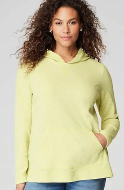 Textured-Cotton Hoodie | Jjill