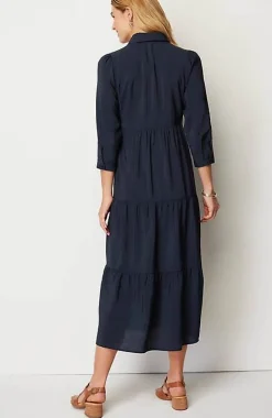 Tiered Maxi Shirtdress | Jjill