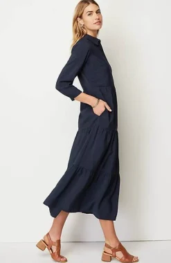 Tiered Maxi Shirtdress | Jjill