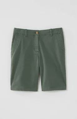 Trapunto-Stitched Chino Shorts | Jjill