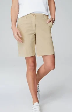Trapunto-Stitched Chino Shorts | Jjill