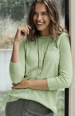 Tweed Pintucked Pullover Sweater | Jjill