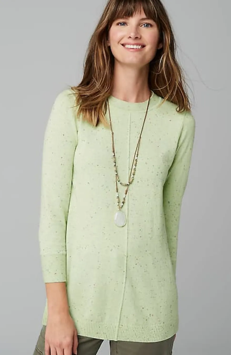 Tweed Pintucked Pullover Sweater | Jjill