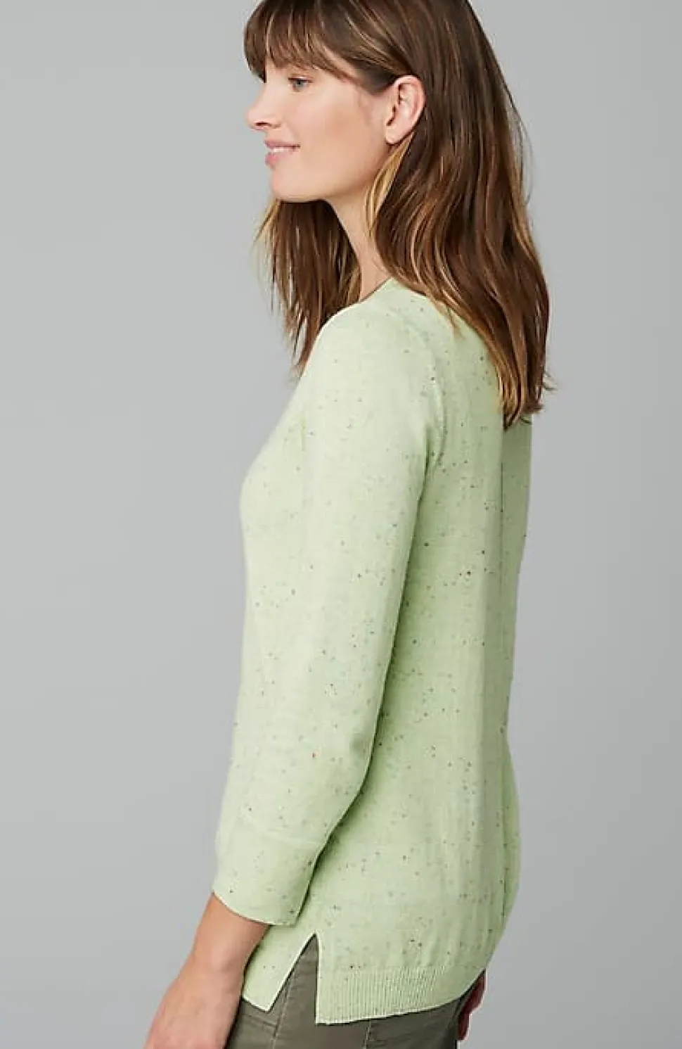 Tweed Pintucked Pullover Sweater | Jjill