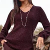 Tweed V-Neck Sweater | Jjill
