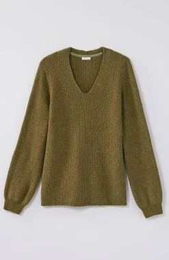 Tweed V-Neck Sweater | Jjill