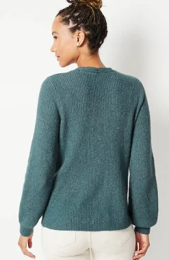 Tweed V-Neck Sweater | Jjill