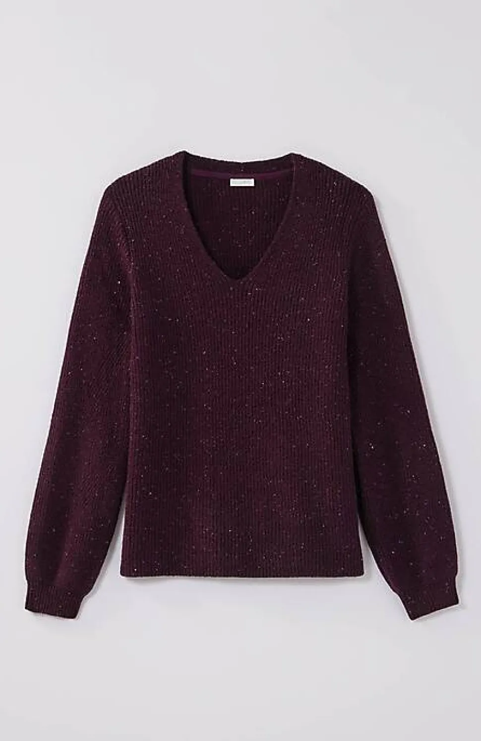 Tweed V-Neck Sweater | Jjill