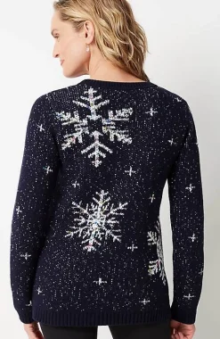 Tweeded Snowflake Sweater | Jjill