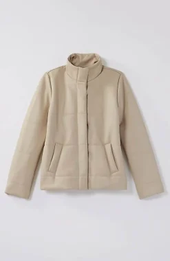 Vegan-Leather Puffer Jacket | Jjill