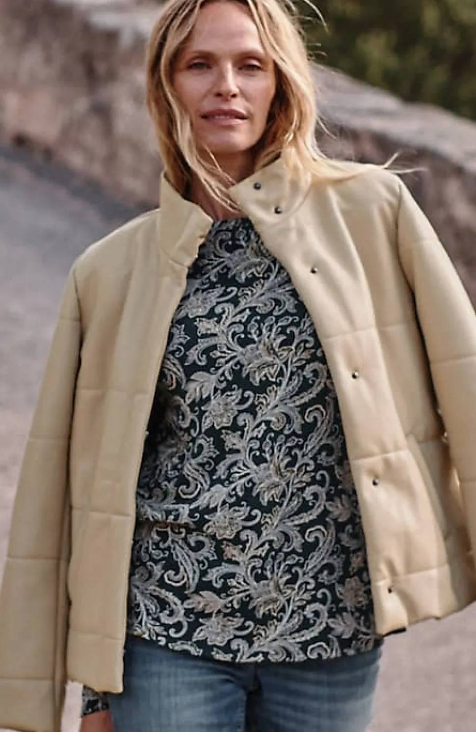 Vegan-Leather Puffer Jacket | Jjill