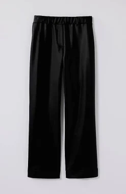 Vegan-Leather Straight-Leg Trousers | Jjill