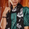 Velvet Burnout Metallic-Printed Scarf | Jjill