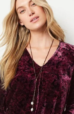 Velvet Paisley-Printed Top | Jjill