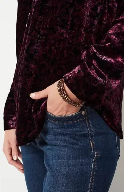 Velvet Paisley-Printed Top | Jjill