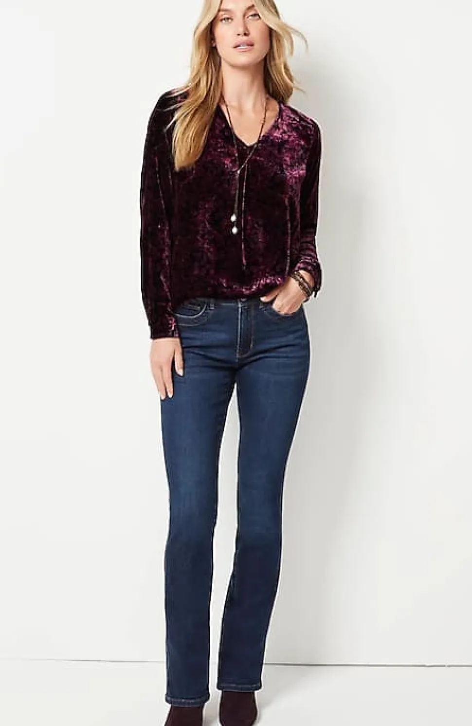Velvet Paisley-Printed Top | Jjill