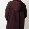 Velvet-Hooded Tumble-Cord Jacket | Jjill