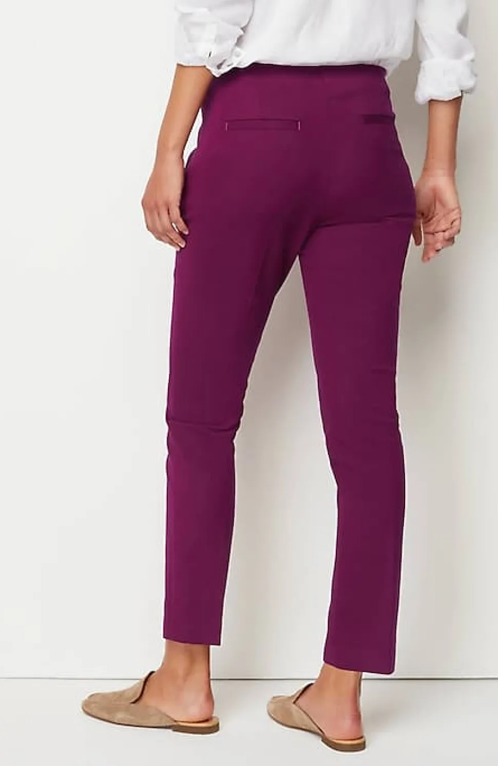 Versatile Cotton-Stretch Slim-Leg Pants | Jjill