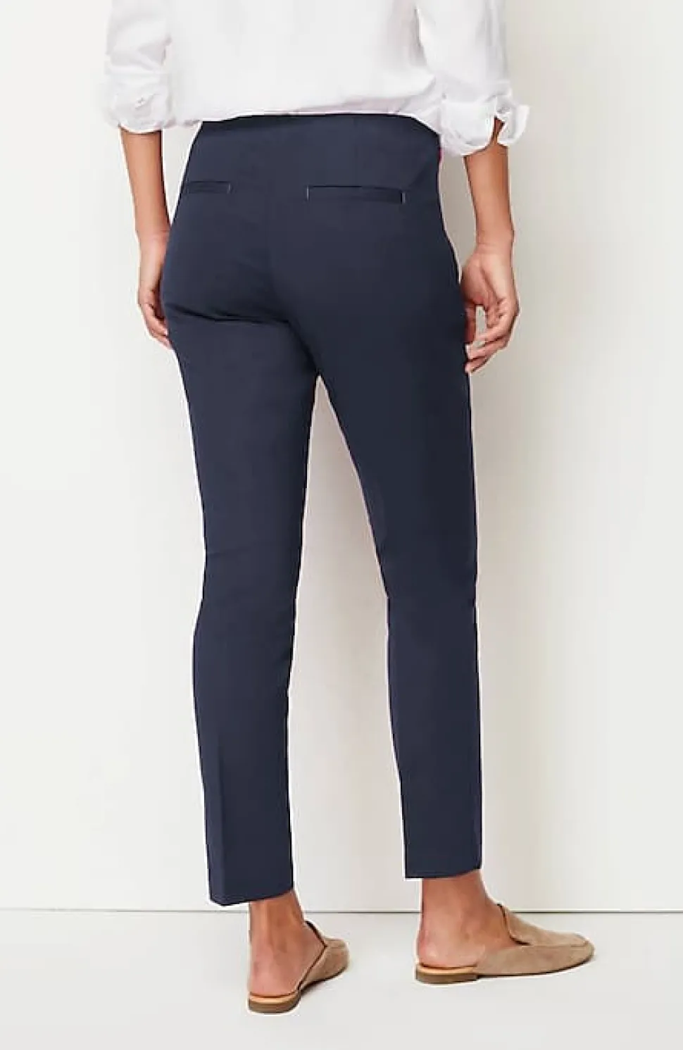 Versatile Cotton-Stretch Slim-Leg Pants | Jjill